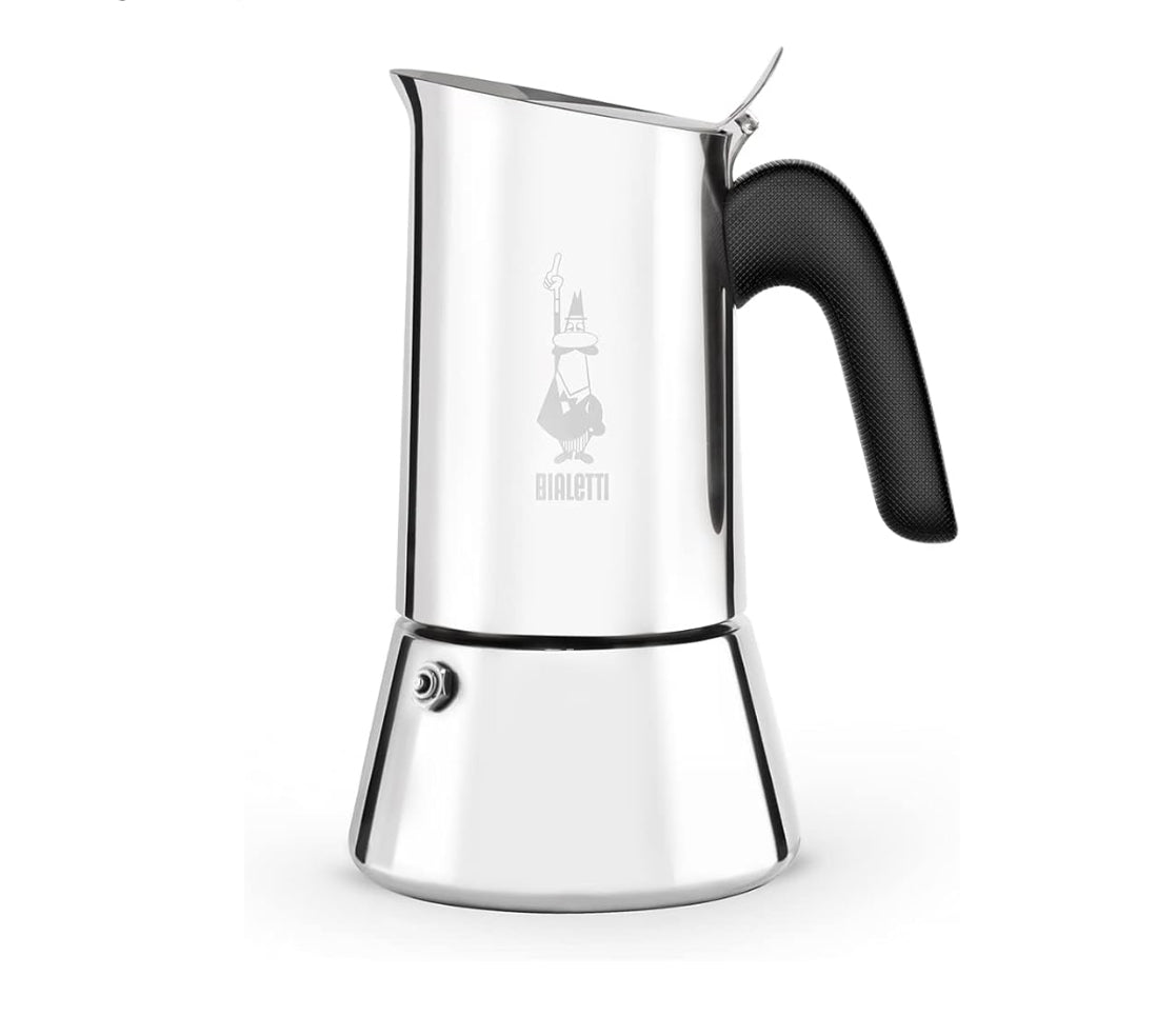 Bialetti - 全新 Bialetti New Venus Moka 4杯不鏽鋼 電磁爐可用 濃縮咖啡機，銀色 - Quality Life Coffee