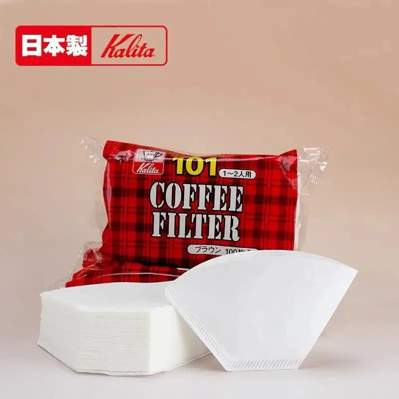 日本原裝 Kalita Fan Shaped 梯形白色濾紙 101 102 100pcs - Quality Life Coffee